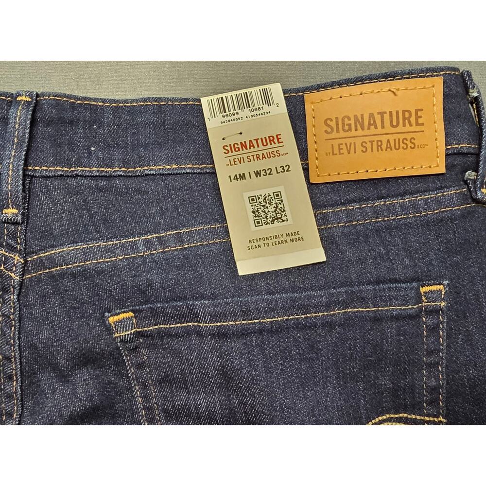 Levis Mid Rise Bootcut Jeans Womens 32x32 Dark Wash Stretch Comfort NWT - Picture 6 of 6